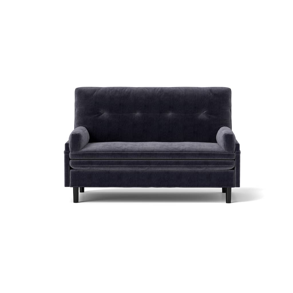 Grey 2 Seater Reclining Sofa Sleeper in Fabric and Metal