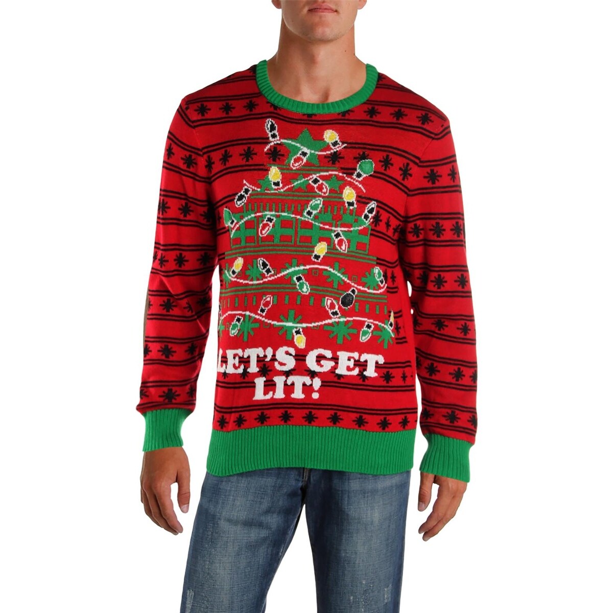 get lit holiday sweater