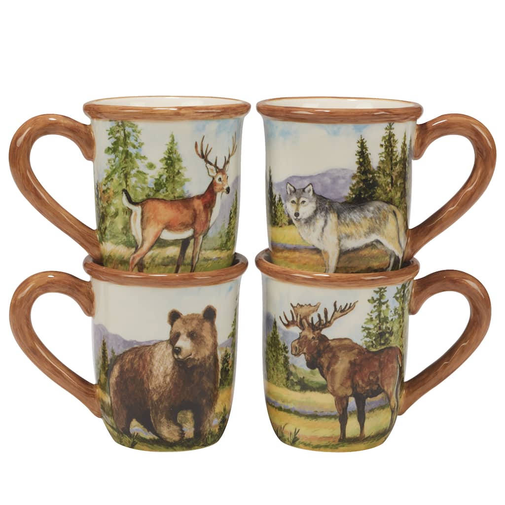 Certified International Mountain Summit 16 oz. Mug, Set of 4