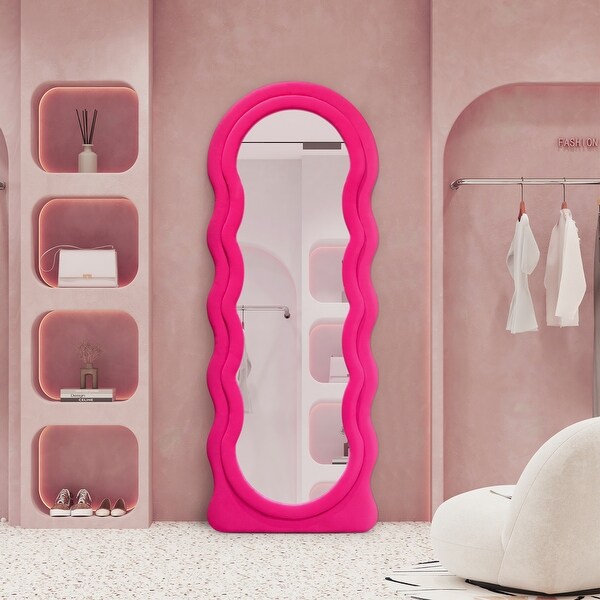 Pink floor mirror new arrivals
