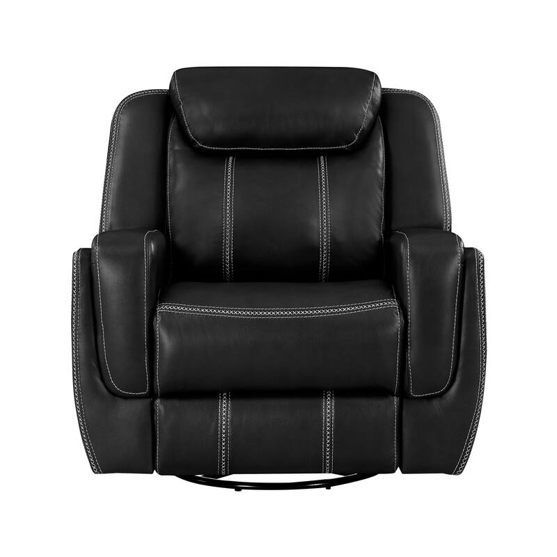 Manuel Breathable Faux Leather Swivel Glider Reclining Chair