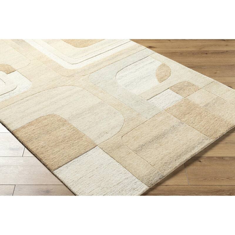 Donavon Modern Geometric Wool Area Rug