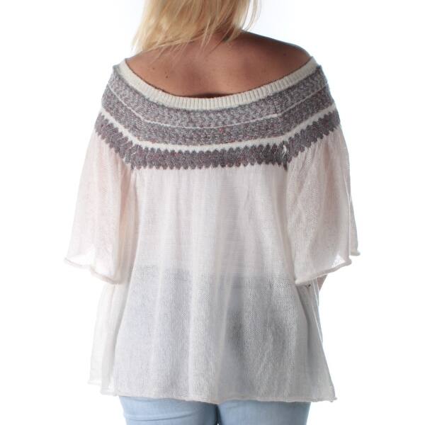 Shop Free People Womens Ivory Short Sleeve Off Shoulder Sweater Size S Free Shipping Today Overstock 22426510