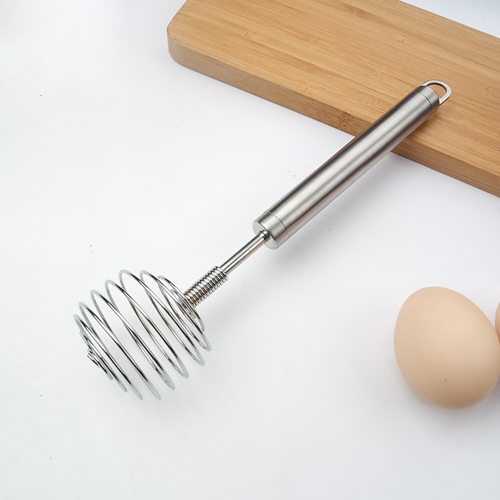 Stainless Steel Spring Whisk Egg Beater Drink Stir Swizzle Stick - Silver -  7.7 x 1(L*W) - Bed Bath & Beyond - 28785365