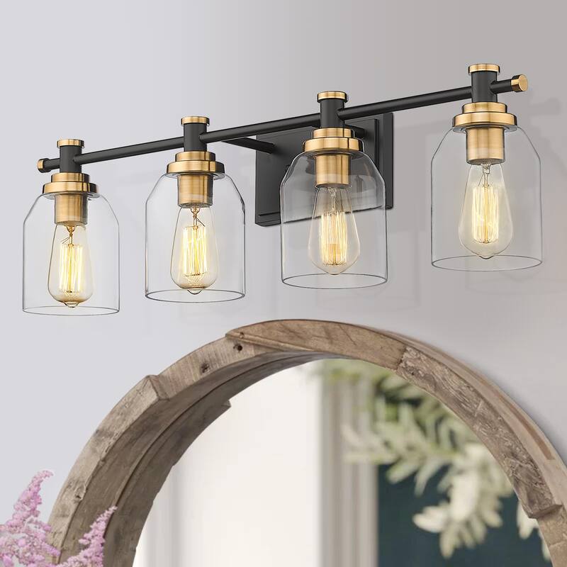 4-light Vanity Light, Wall Sconces, Bathroom Vanity Lights - ‎29.5"L x 9.2"W x 7"H