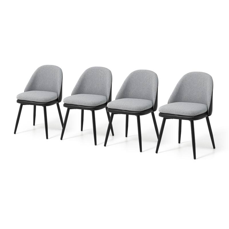 Glitzhome Set of 2/4/6 Mid-Century Modern Faux Leather Accent Dining Chairs