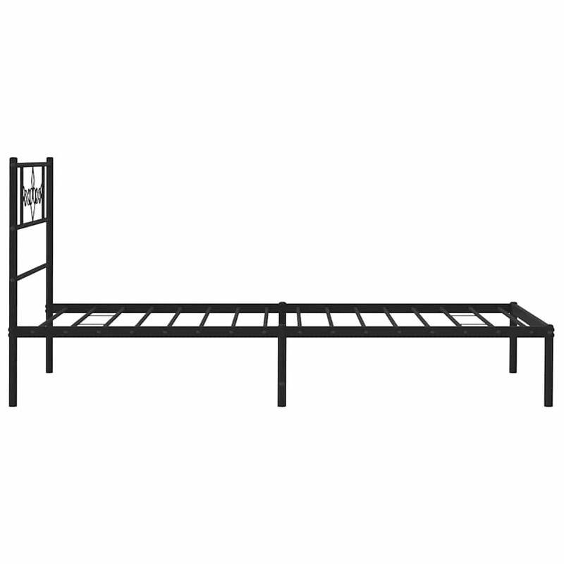 vidaXL 12 Inches Black Twin XL Metal Bed Frame No Mattress - 81.5" x 41.3" x 35.4"