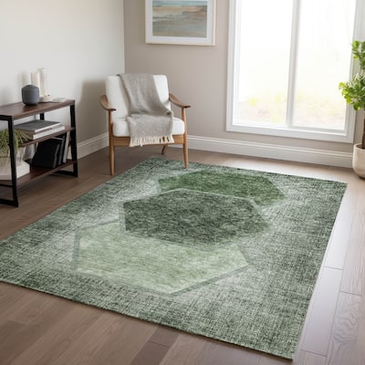 Machine Washable Indoor/ Outdoor Chantille Modern Boho Rug