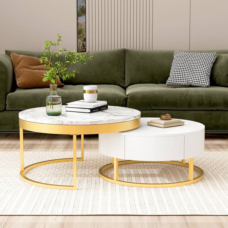 Modern Round Nesting Coffee Table