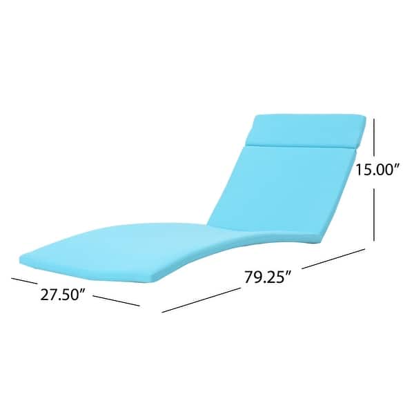 dimension image slide 5 of 12, Salem Outdoor Chaise Lounge Cushion by Christopher Knight Home