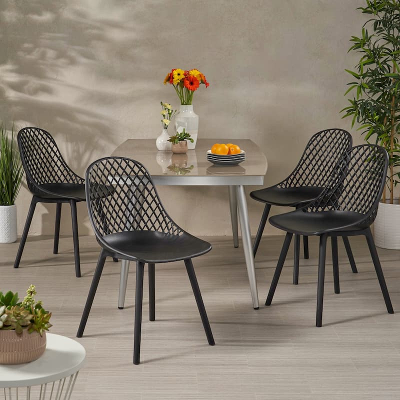 Lily Modern Outdoor Dining Chair (Set of 4) by Christopher Knight Home - 18.00" W x 21.50" L x 33.20" H