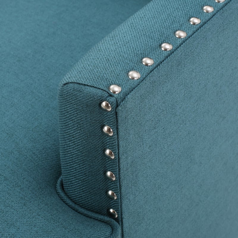 Simple Club Chair Accent Chair Vanity Chair Arm Chair Reading Chair Teal Fabric Padded Chair Leisure Chair