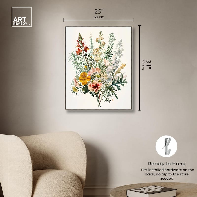 Quaint Bouquet Canvas by Art Remedy