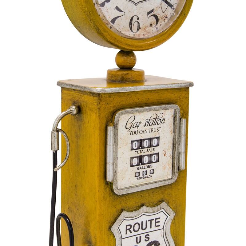 Yosemite Home Decor Ole Gas Pump Table Top Clock - 3 x 5.1 x 13.8