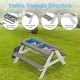 preview thumbnail 2 of 16, 3-in-1 Kids Outdoor Wooden Picnic Table