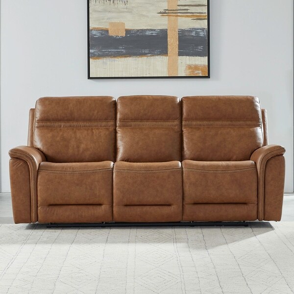 Dual reclining sofa leather discount