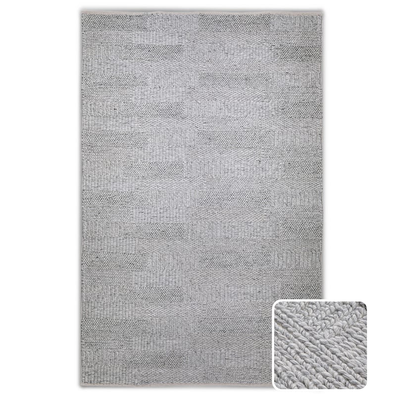Wyndenhall Holley 6 x 9 Area Rug Contemporary in Fog - 6 ft x 9 ft 72"d x 108"w x 0.6" h