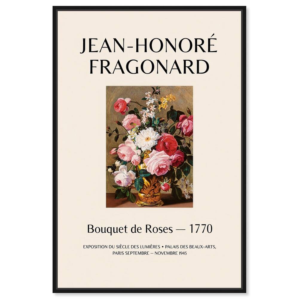 Roses in a Golden Vase Canvas by Art Remedy