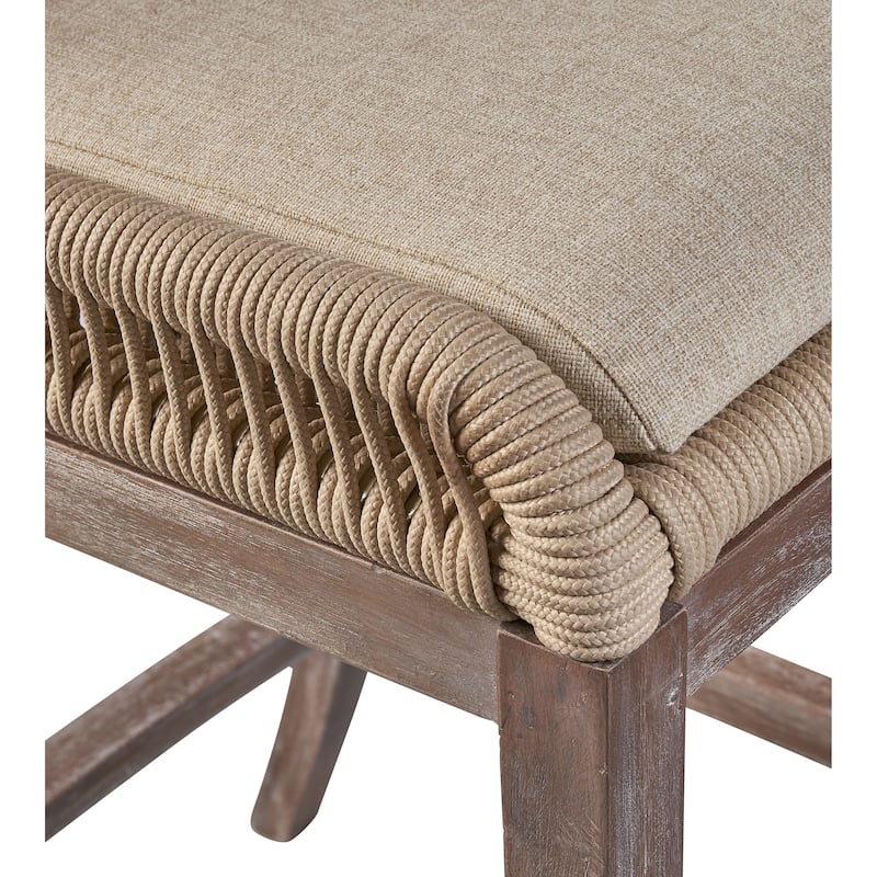 Fiddler Mahogany Counter Stool, Light Buff