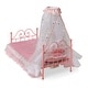 preview thumbnail 9 of 9, Badger Basket Starlights LED Canopy Metal Doll Bed with Bedding - Pink - 20.5" x 10.5" x 20"