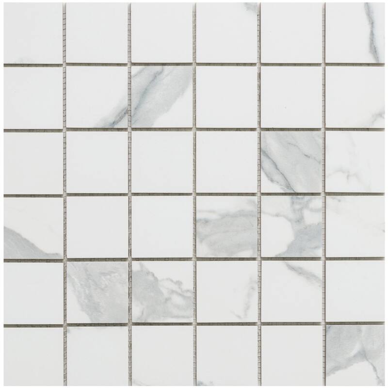 The Tile Life Porto 2x2 Calacatta Matte Porcelain Floor & Wall Tile - 1 Sheet (1 Sq. ft.)