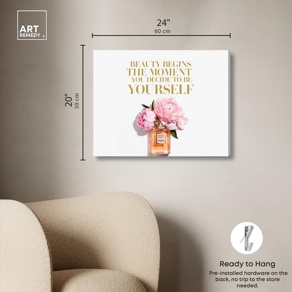 dimension image slide 4 of 5, Decidedly Beautiful Fun Quotes Canvas Print by Art Remedy