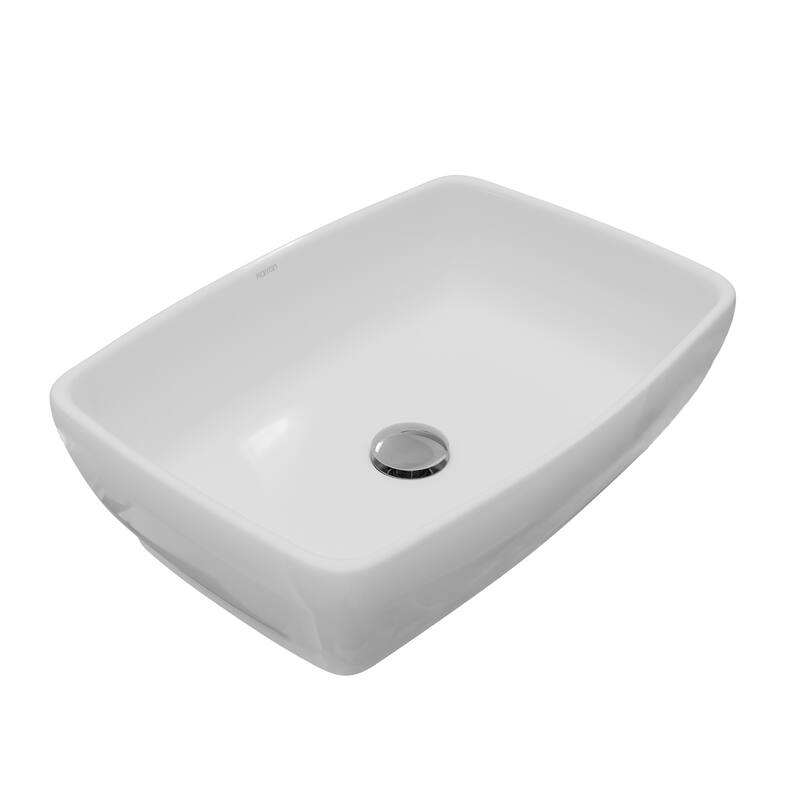 Karran Valera 19" Vitreous China Vessel Bathroom Sink in White