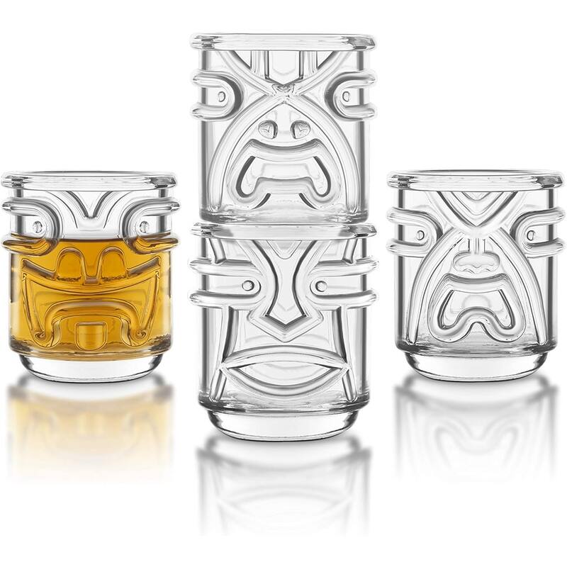 Final Touch Tiki Tumblers Set of 4 Tumblers - 12 Oz