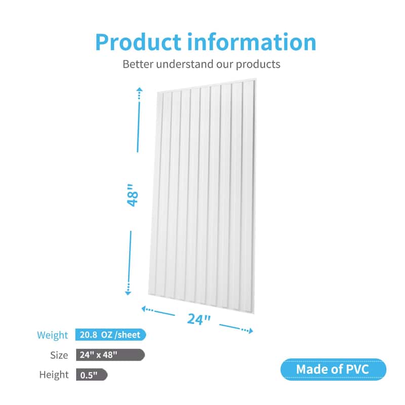 Art3d 2 x 4 ft Drop Ceiling Tiles,Slat Design 3D Wall Panels,Pack of 12