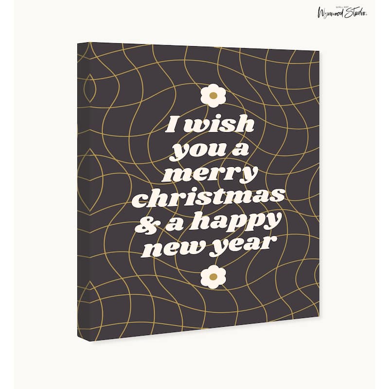 Wynwood Studio Canvas Holiday and Seasonal This is my Wish Gray Modern & Contemporary Wall Art Canvas Print