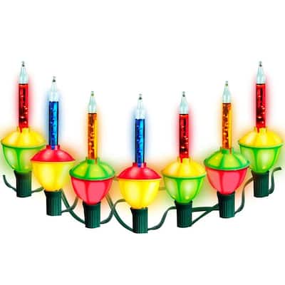 Christmas Bubble String Light, 7 Bubbles Lights, Old Fashion Vintage String Lights (Multicolor) - Multicolor
