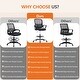 preview thumbnail 5 of 14, Home Office Drafting Chair, Adjustable Height Ergonomic High Stool, Standing Desk with Fixed Arm and Lumbar Support - N/A
