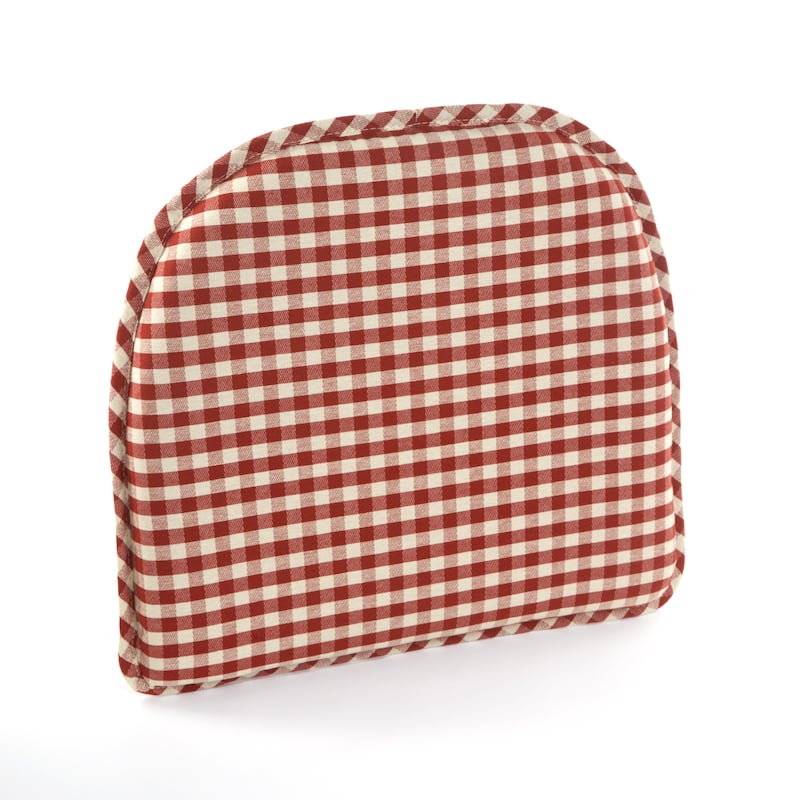 Klear Vu Gingham Non-Slip Dining Chair Cushion Set (Set of 4)
