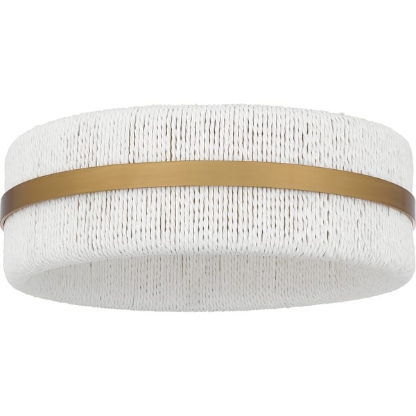 slide 2 of 5, Maeve 2-Light Brushed Gold Flush Mount