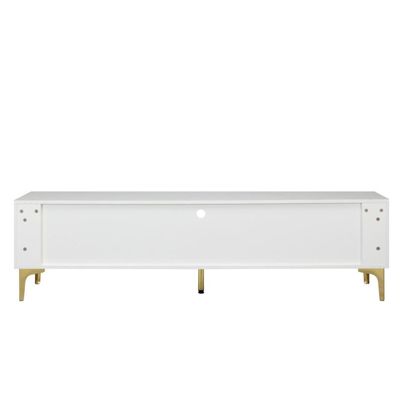 Modern TV Stand For TVs up to 65 Inches,TV Console with LED Remote Control Lights