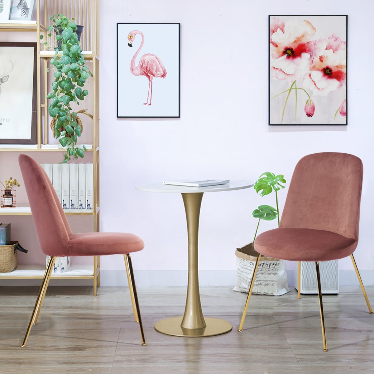 Rose gold deals kitchen chairs