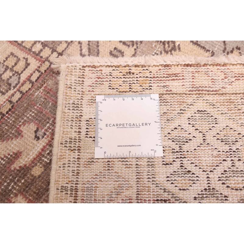 ECARPETGALLERY Hand-knotted Antalya Vintage Brown Wool Rug - 6'7 x 9'5