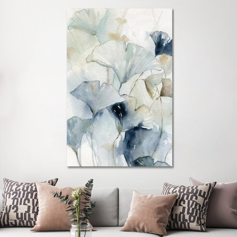 iCanvas "Indigo Gingko I" by Carol Robinson Canvas Print