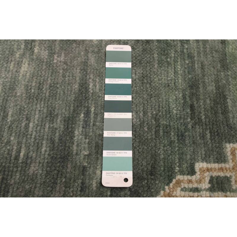 ECARPETGALLERY Hand-knotted Jules Serapi Dark Green Wool Rug - 7'11 x 9'9