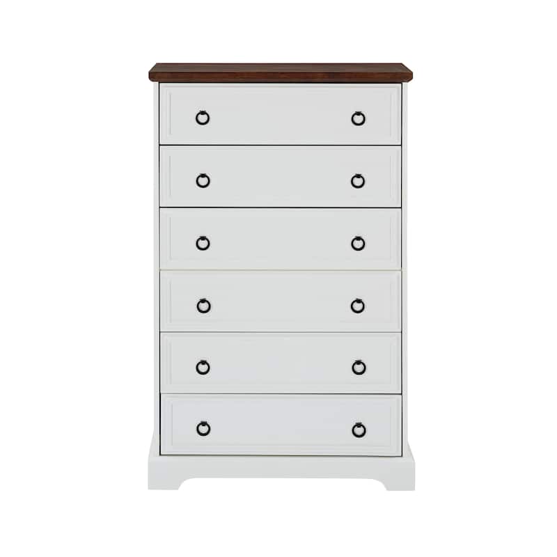 Modern 6 Drawer Dresser for Bedroom, Tall Chest of Drawers Closet Organizers & Storage Clothes
