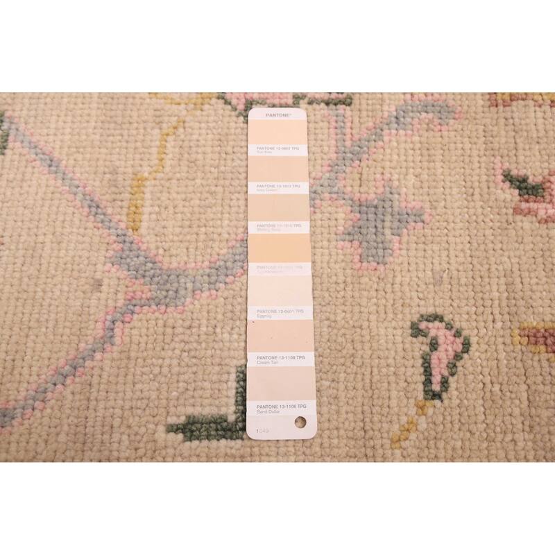 ECARPETGALLERY Hand-knotted Modern Oushak Beige Wool Rug - 7'10 x 9'9
