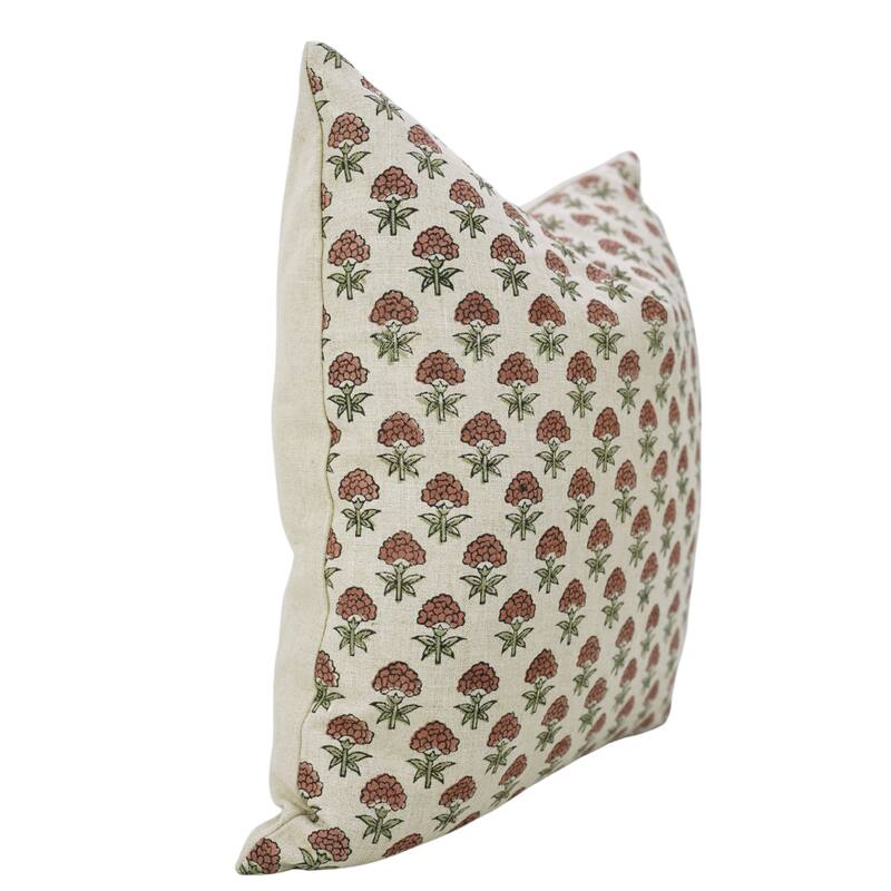 Fabdivine Floral Soft Handmade Cushion Cover for Gift Block Print Décor