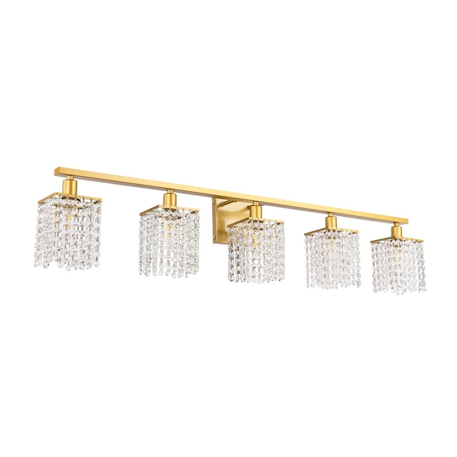 Olivia 5-Light Clear Crystals Wall Sconce