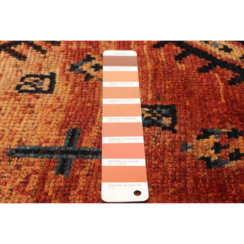 ECARPETGALLERY Hand-knotted Melis Vintage Copper Wool Rug - 3'10 x 10'9