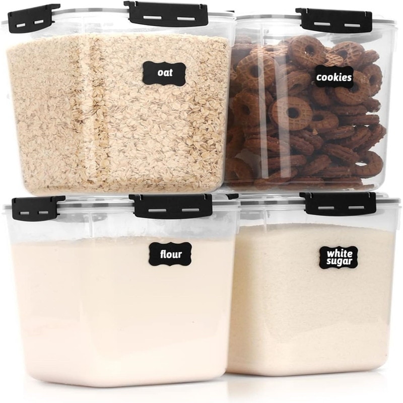 9Pcs Airtight Food Storage Container 2.8L for Sugar, Flour, Snack, Baking  Supply