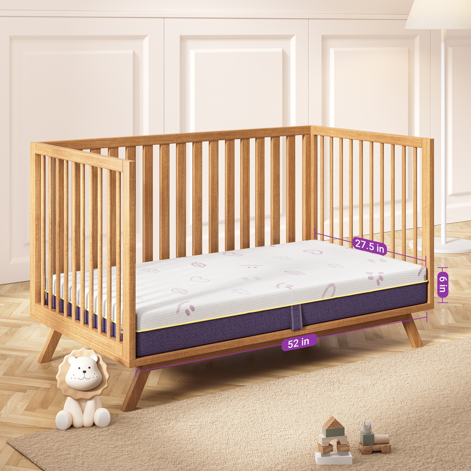 Sersper Memory Foam Baby Crib Mattress and Toddler Mattress