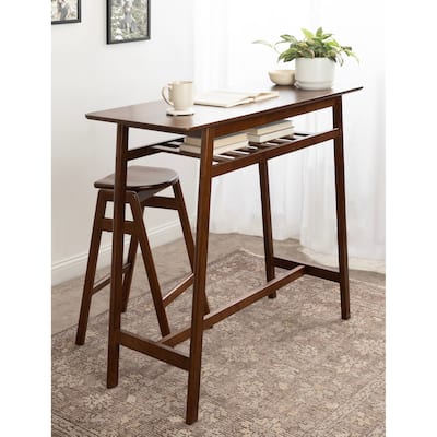 Kate and Laurel Morreau Wood Pub Table - 48x19x43