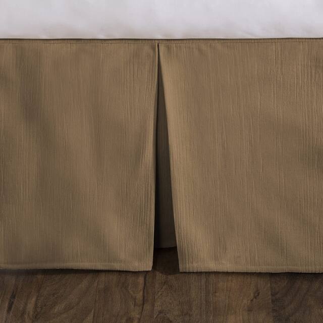 Tailored Velvet Bed Skirt with Split Corner