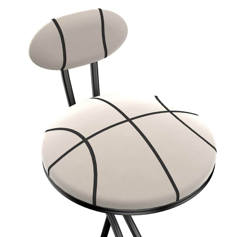 Round Bar Stools S-shaped Stripe Kitchen Stool Set of 2 Modern Velvet Upholstered Counter Chair for Dining Room