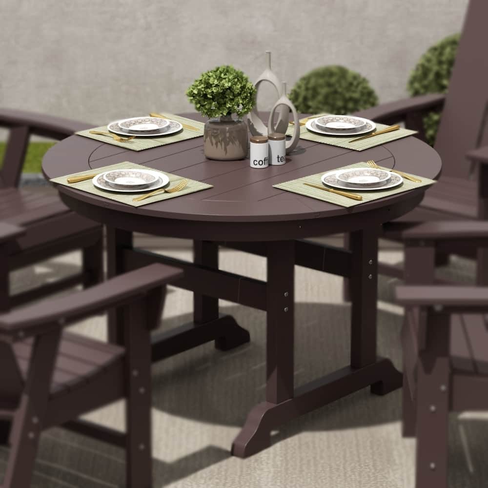 Laguna Hdpe All Weather Outdoor Patio 47" Round Dining Table